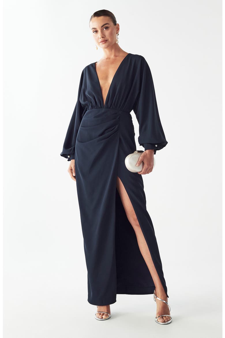 Elena Maxi Dress, Alternate, color, Midnight Blue