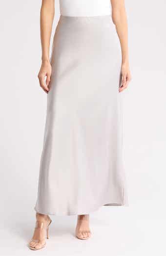 Renee C Satin A-Line Skirt