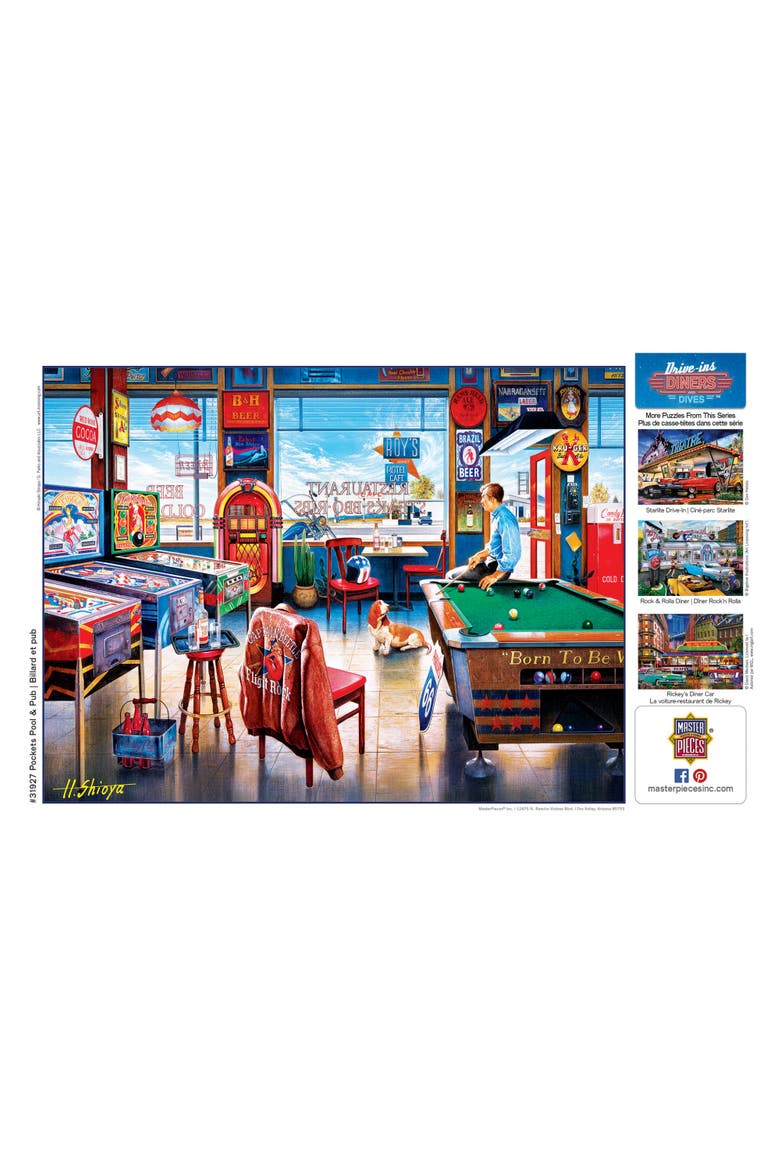 Pockets Pool & Pub 550 Piece Puzzle, Alternate, color, Multicolor