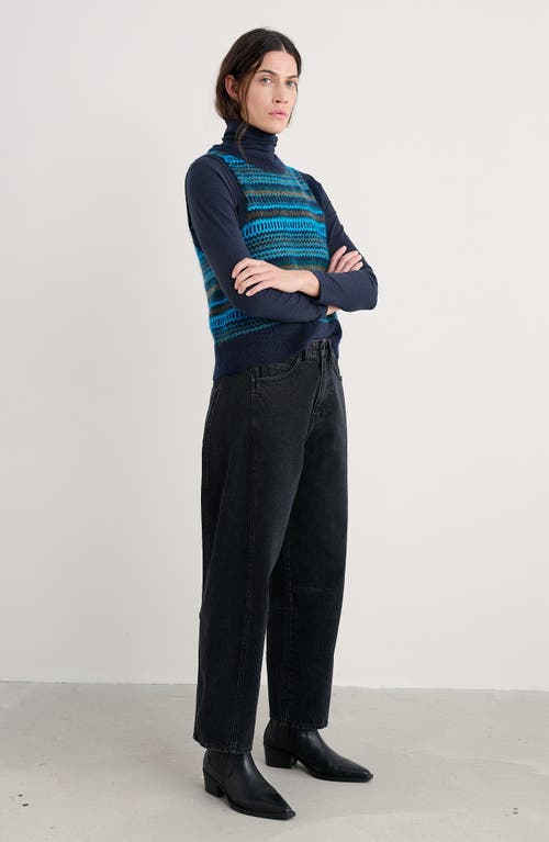 Seasalt Cornwall Annik Fair Isle Wool & Mohair Blend Sweater Vest In Multi