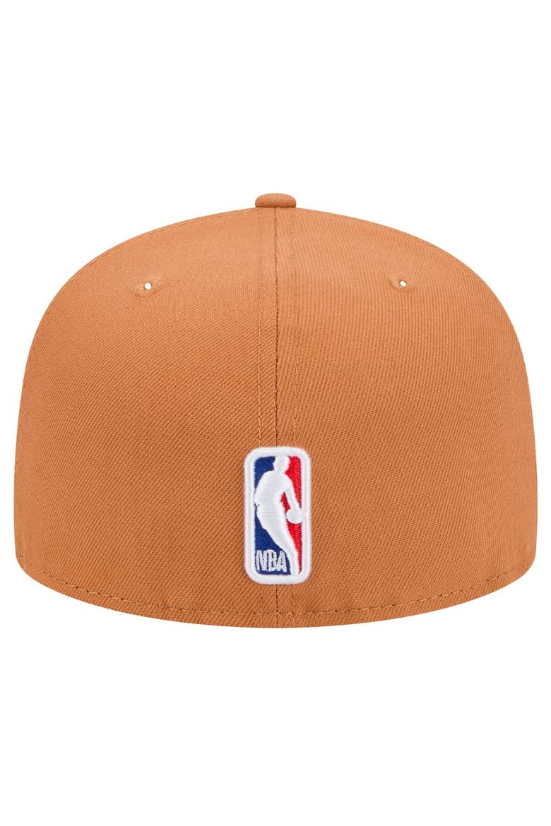 Men's New Era Tan Philadelphia 76ers Color Pack 59FIFTY Fitted Hat, Alternate, color, Tan