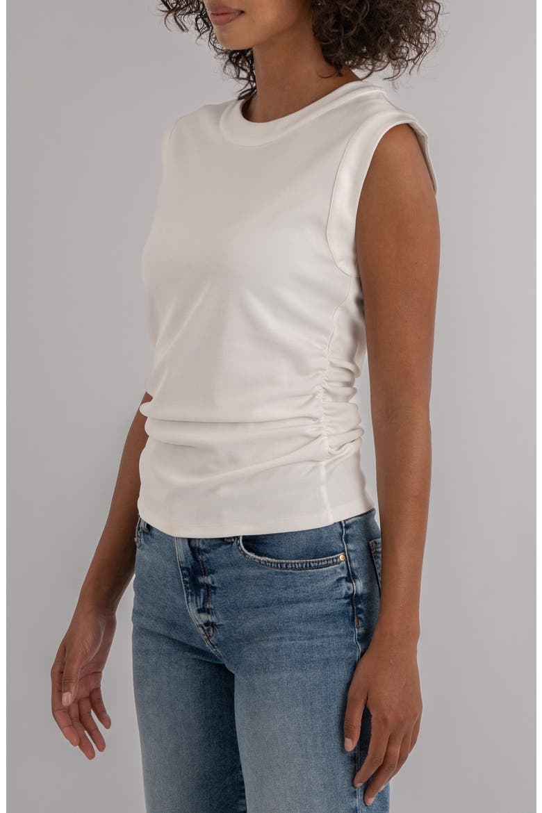 Rayna Side Ruched Tank, Alternate, color, IVORY