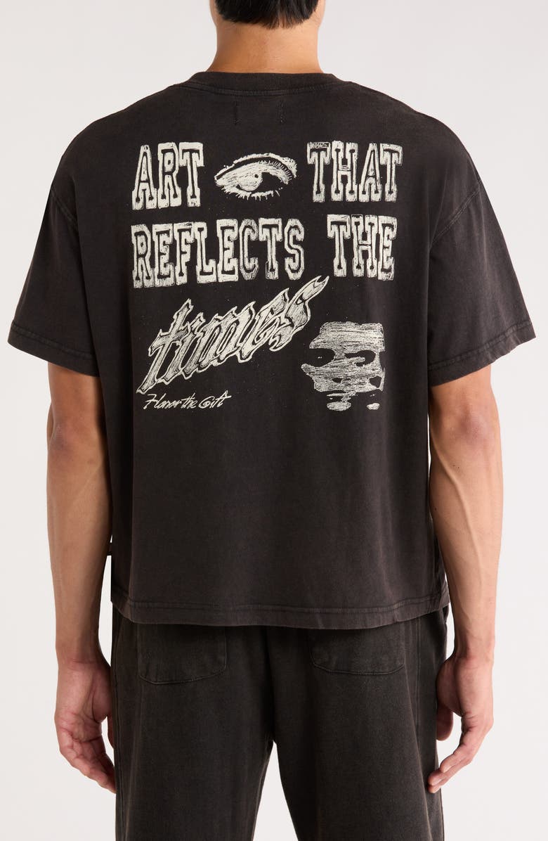 HONOR THE GIFT Art That Reflects Graphic T-Shirt, Alternate, color, Black