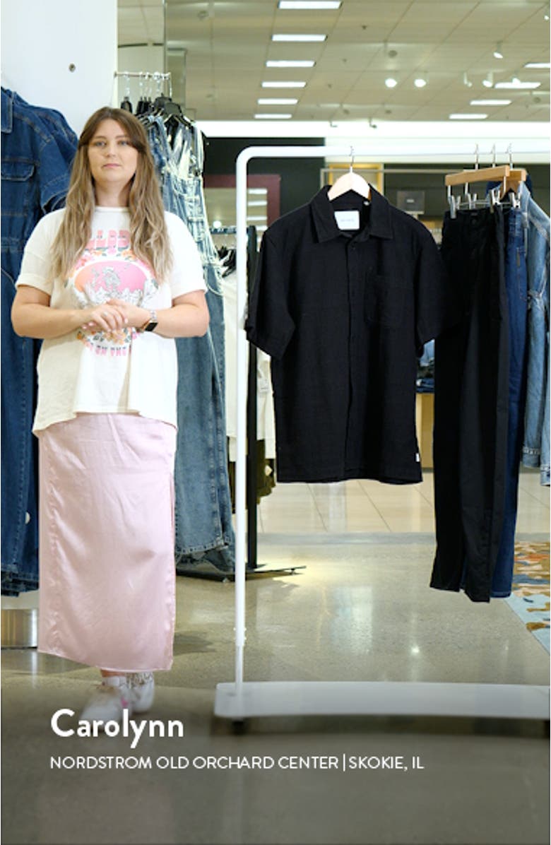 Charlie Short Sleeve Cotton Knit Button-Up Shirt, sales video thumbnail