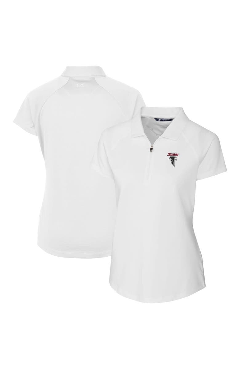 Cutter & Buck Women's Cutter & Buck White Atlanta Falcons Throwback Logo Forge DryTec Stretch Polo, Alternate, color, 