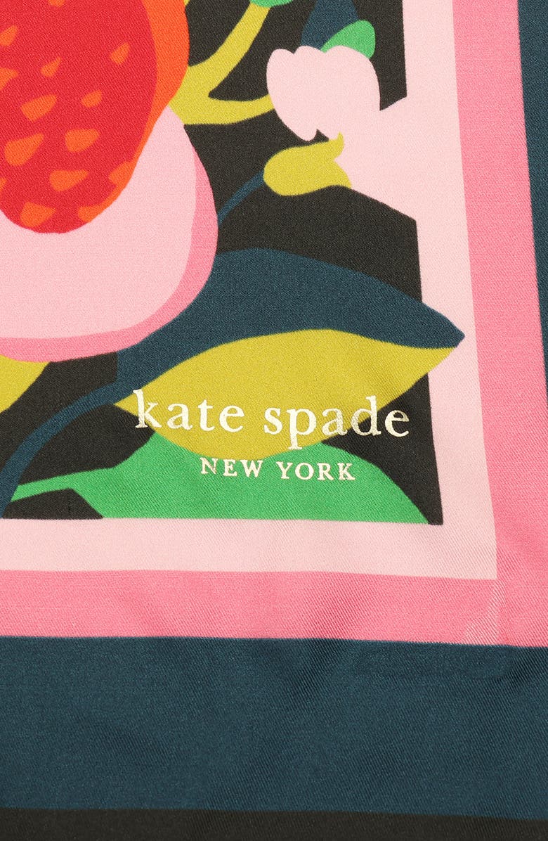 Kate Spade New York garden snake silk square, Alternate, color,
