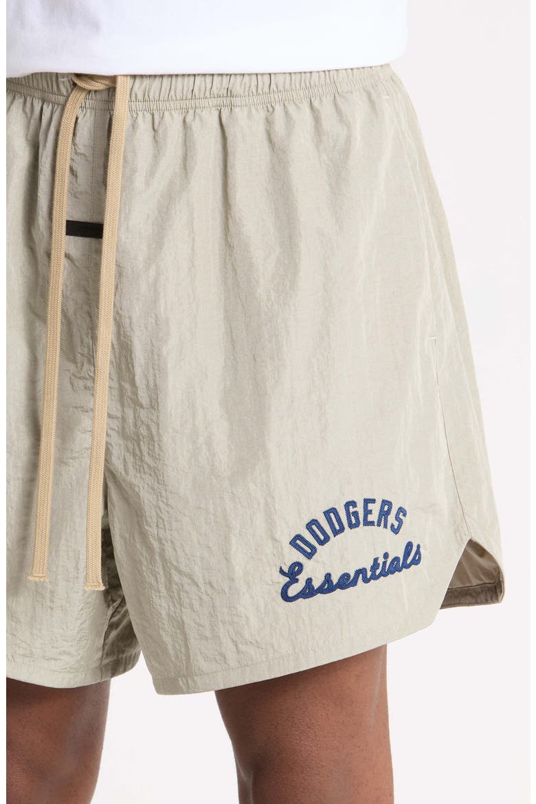 x MLB Dodgers Drawstring Gym Shorts, Alternate, color, SEAL
