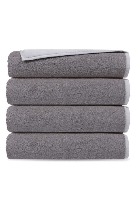 Set of 4 Double Face Turkish Cotton Bath Towels