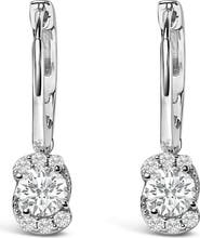 Haus of Brilliance Sterling Silver 5/8 Cttw Lab Grown Diamond Oval Cluster Drop Earrings