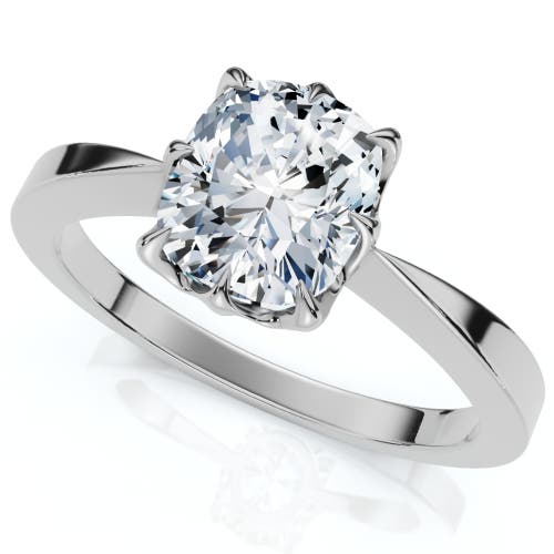 Bliss Diamond 1 1/2ct Cushion Solitaire Diamond Engagement Ring 14k Gold Lab Grown In 14k White Gold