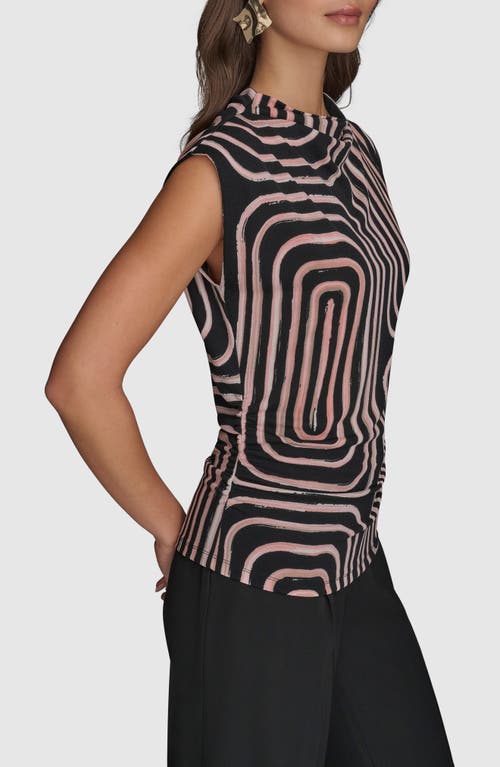 Shop Donna Karan New York Print Mock Neck Top