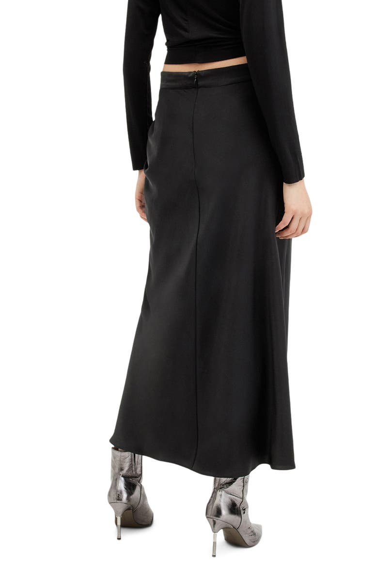 Alexia Ruched Skirt, Alternate, color, BLACK
