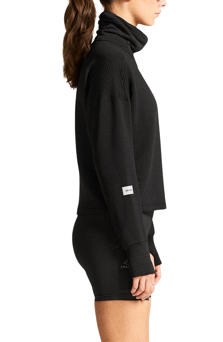 Craft Subz Turtleneck Jersey Sweatshirt, Alternate, color, Black