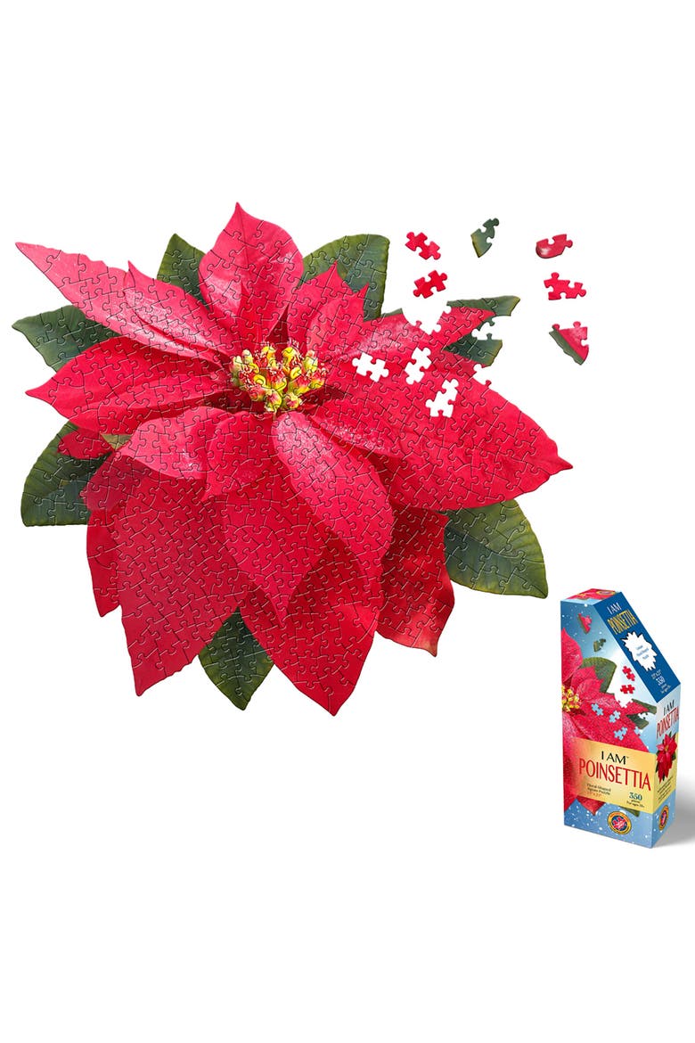 Poinsettia 350 Piece Jigsaw Puzzle, Alternate, color, Multicolored