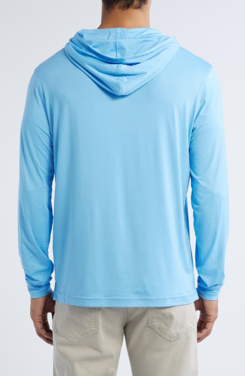 Johnnie-o Talon Prep-formance Long Sleeve Hooded T-shirt In Maliblu