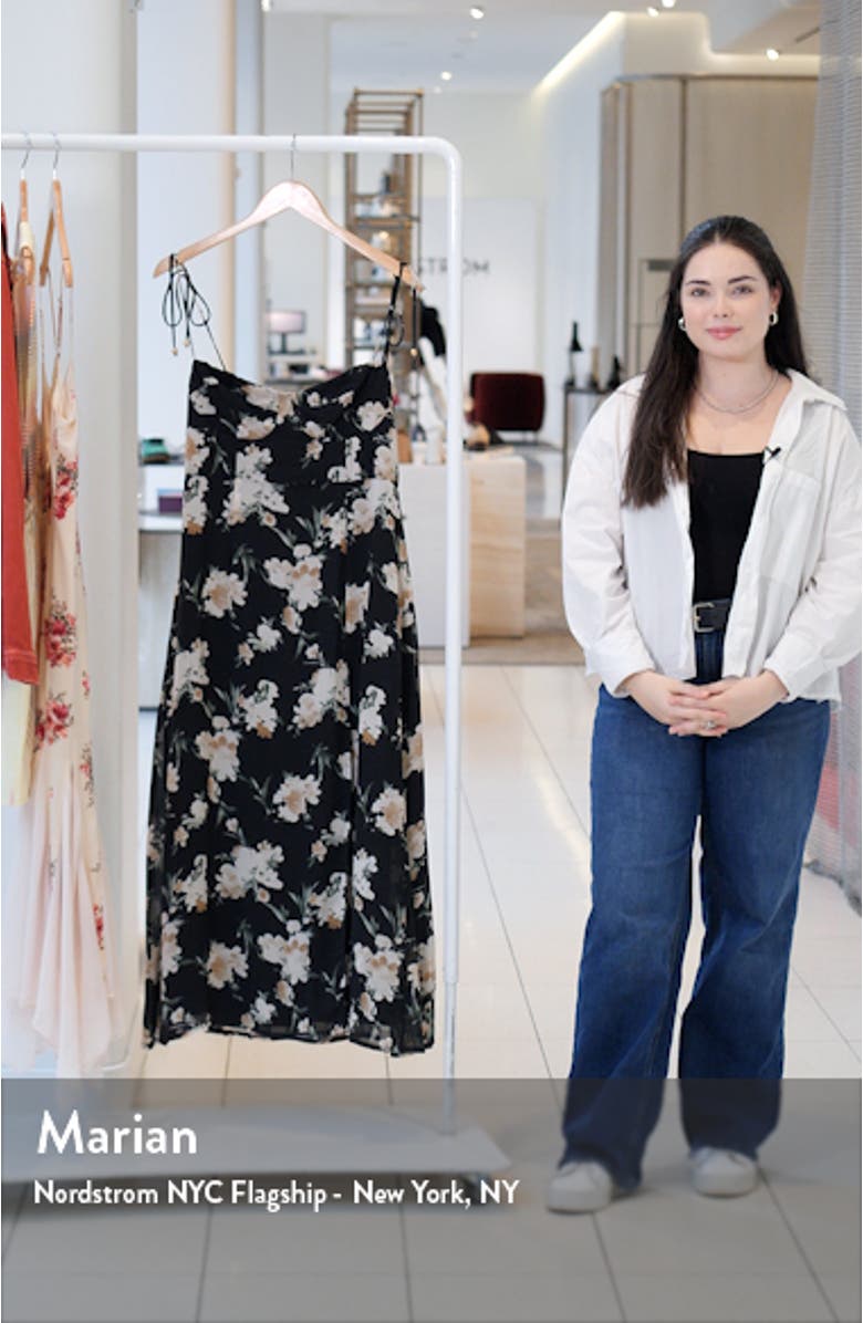 Meg Floral Print Bustier Dress, sales video thumbnail