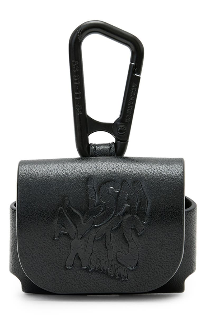 AllSaints Orlando Leather Airpod Case, Main, color, 
