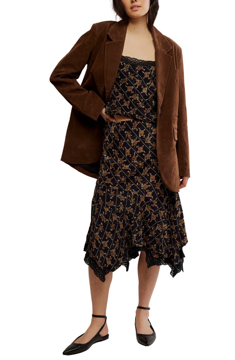 Free People Bali Sweet Escape Asymmetric Hem Skirt, Alternate, color, Black Combo