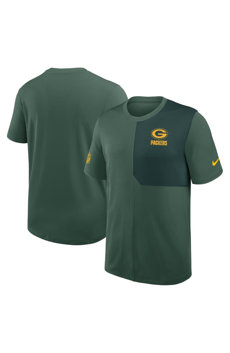 Nike Men's Nike Green Green Bay Packers Sideline UV Performance Coach Shirt, Main, color, Green
