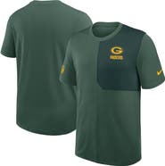 Nike Men's Nike Green Green Bay Packers Sideline UV Performance Coach Shirt