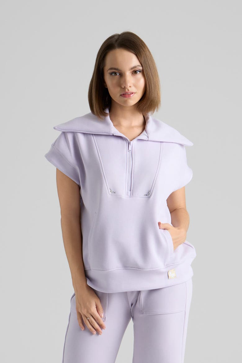 Ivana Short Sleeve Top, Main, color, Lavender