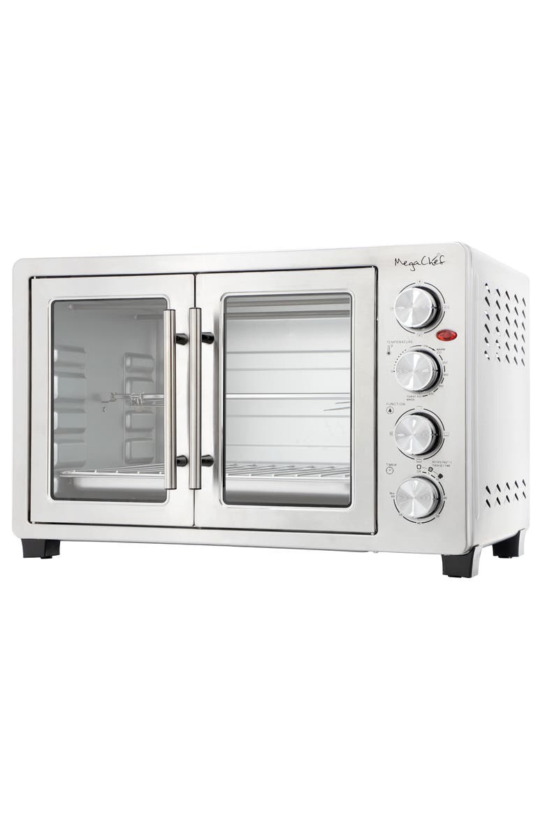 Megachef 47.6 Quart Electric French Door Rotisserie Convection Counter Top Oven, Alternate, color, Grey