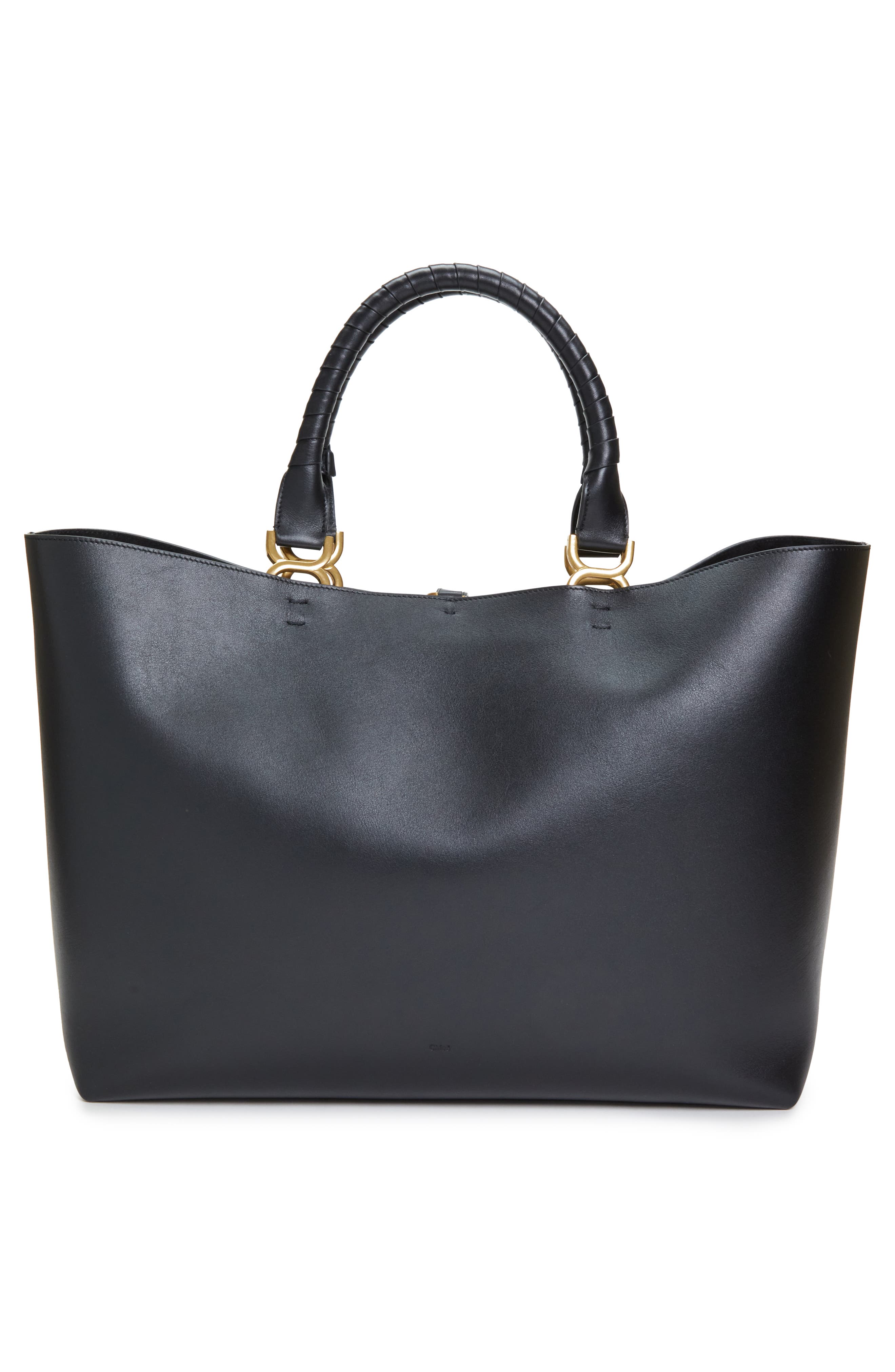 Chloé Large Marcie Grained Calfskin Leather Tote, Alternate, color, 