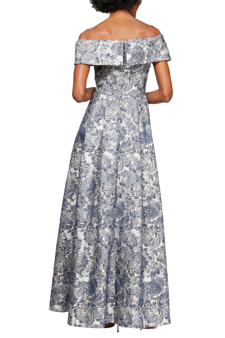 Off the Shoulder Ballgown, Alternate, color, SILVER MULTI