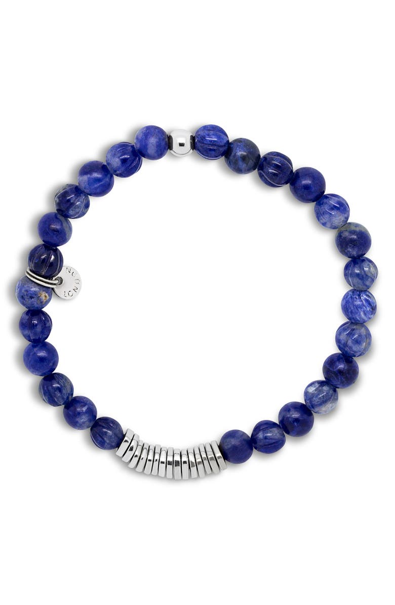 Tateossian Men's Classic Discs Beaded Bracelet, Alternate, color, Blue