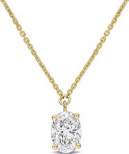 Julianna B. Lab Grown Diamond Oval Solitaire Necklace 14K