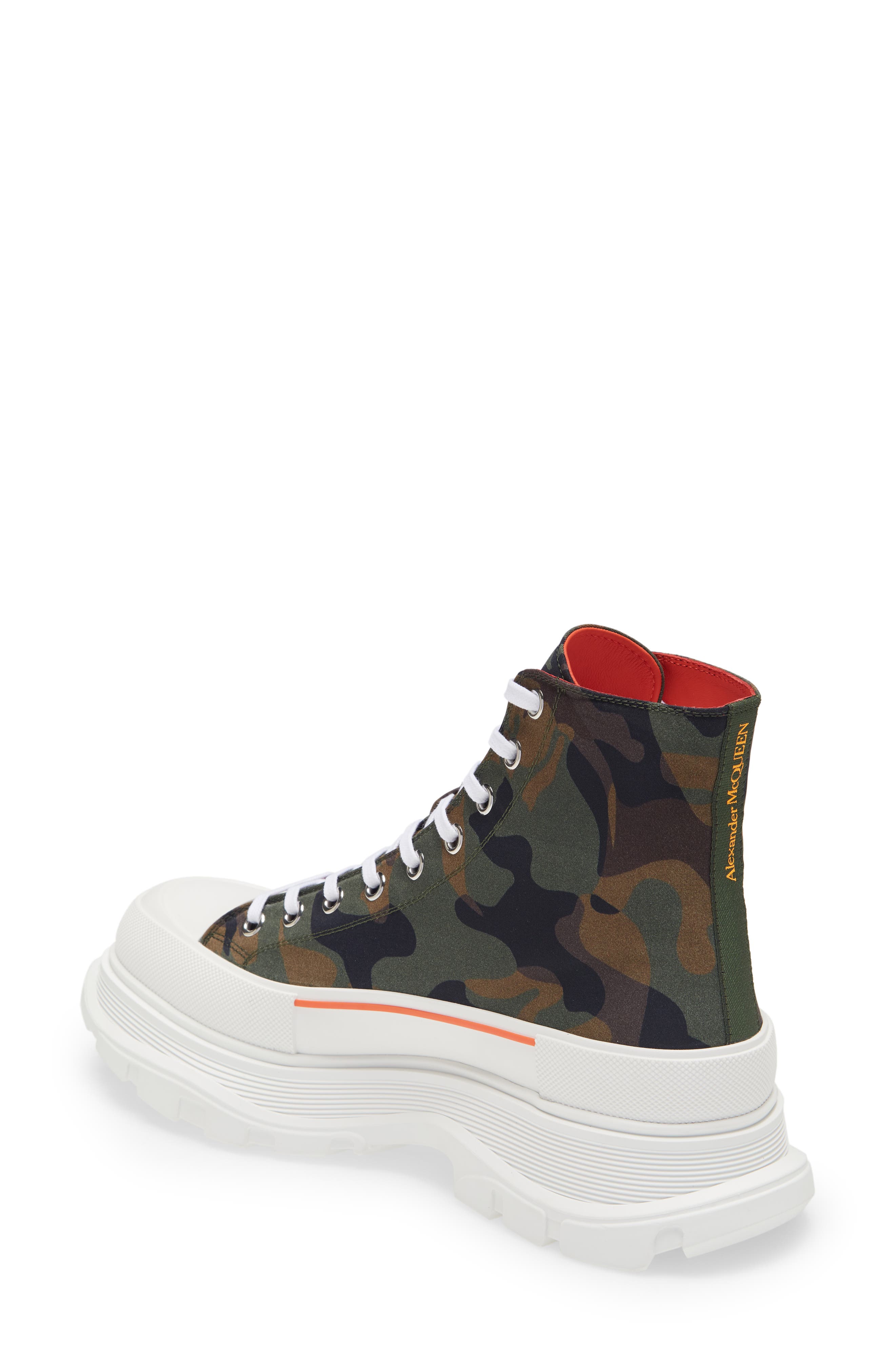 McQueen Alexander McQueen Camo Tread Slick High-Top Sneaker  display picture 2