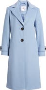 Sam Edelman Notch Collar Longline Wool Blend Coat