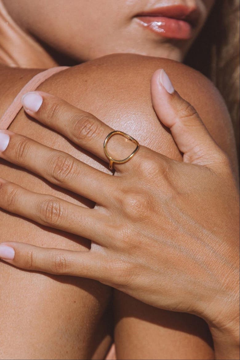 Bahïa Oval Ring, Alternate, color, Gold