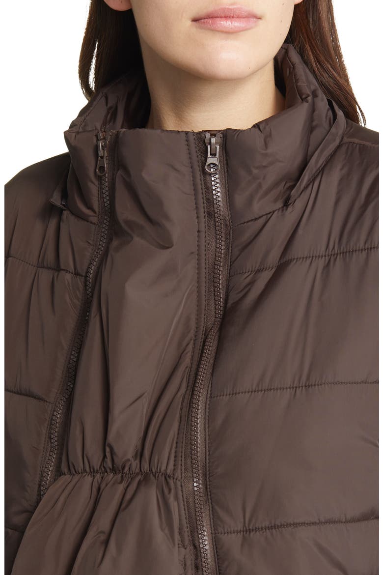 Leia - 3in1 Bomber Maternity Puffer Jacket Quilted Hybrid, Alternate, color, DARK CHOCOLATE