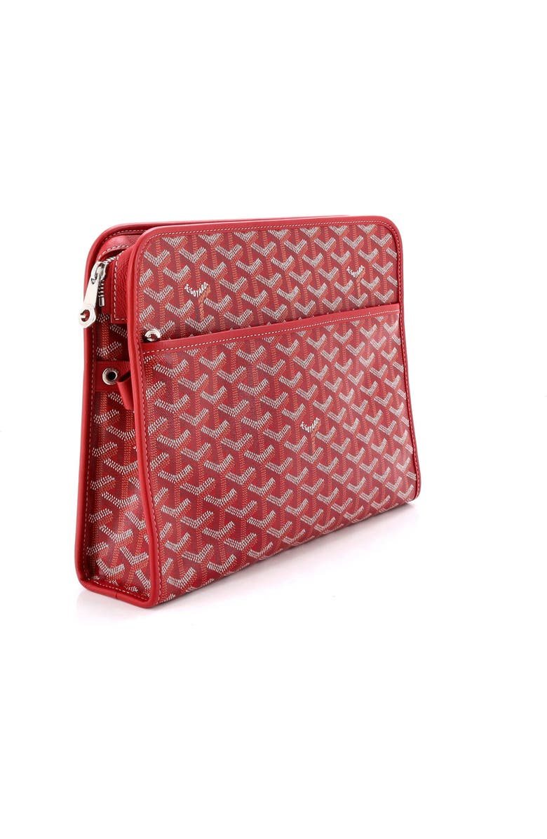 Pre-Owned Goyard Jouvence Toiletry Pouch Coated Canvas GM, Alternate, color, Red