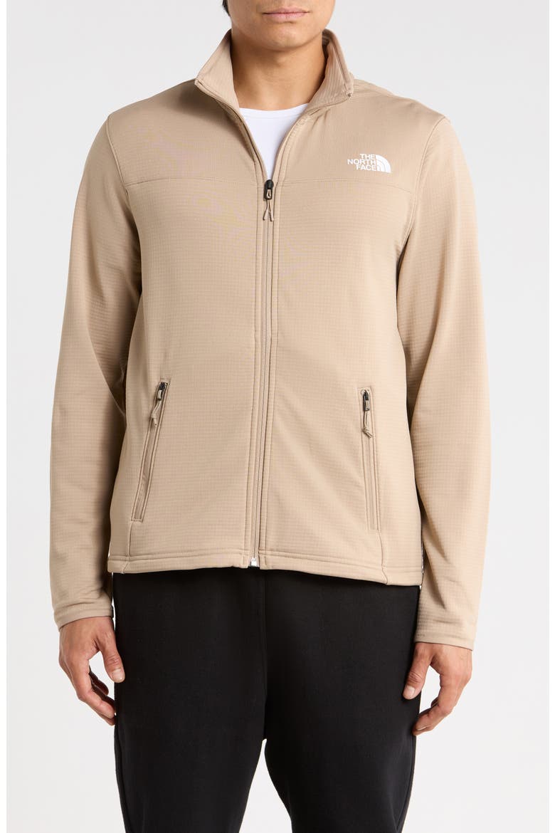 Cedar Trail Full Zip Grid Fleece Jacket, Main, color, MUSHROOM GREY