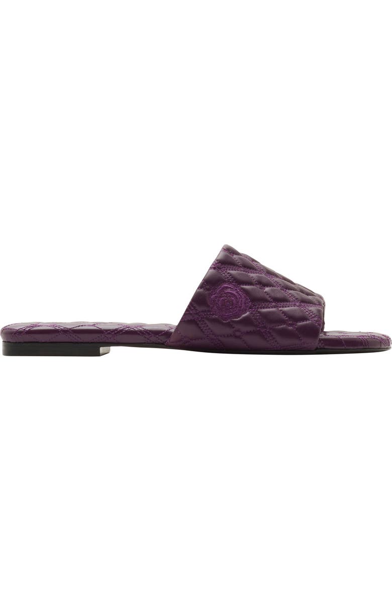 Burberry Quilted Slide Sandal, Main, color, Pansy