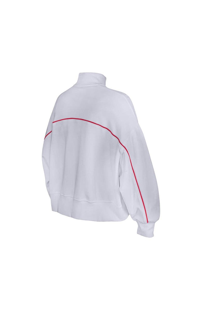 New Era Women's New Era White Kansas City Chiefs Functional Fandom Quarter-Zip Sweatshirt, Alternate, color, White