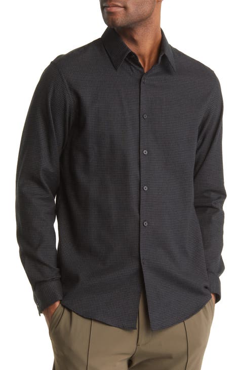 Irving Gingham Slim Fit Overdyed Gingham Button-Up Shirt