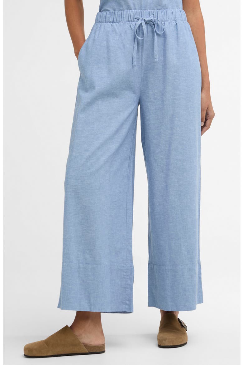 Josie Linen & Cotton Pants, Main, color, LIGHT CHAMBRAY
