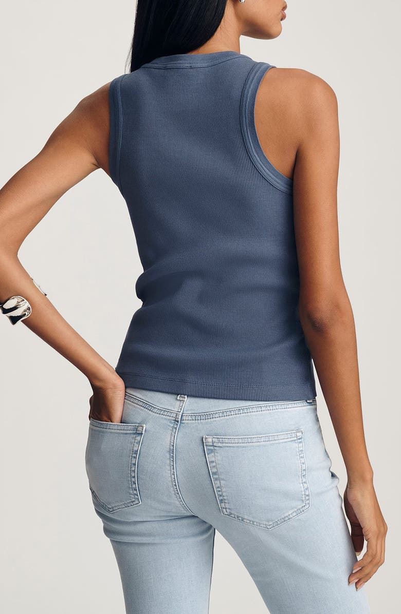 Mavi Jeans Crewneck Rib Tank, Alternate, color, 