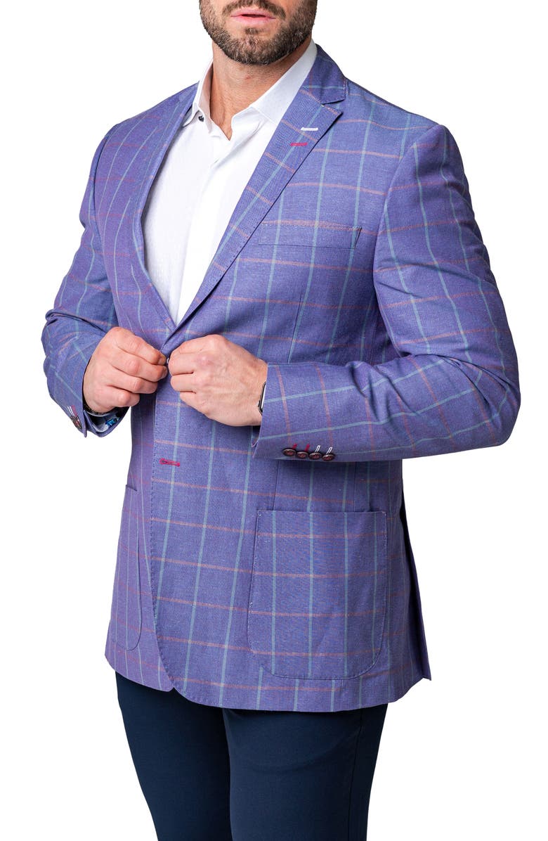 Maceoo Classy Descartes Windowpane Sport Coat, Alternate, color,