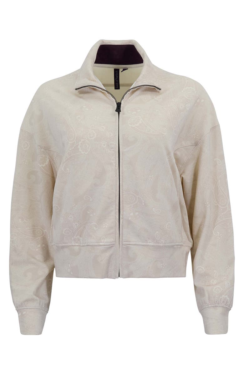 Lords of Harlech Paisley Explosion Womens Cropped Zip Jacket, Main, color, Paisley Explosion Ivory