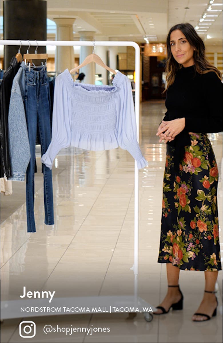 Lara Shirred Off-The-Shoulder Peplum Top, sales video thumbnail