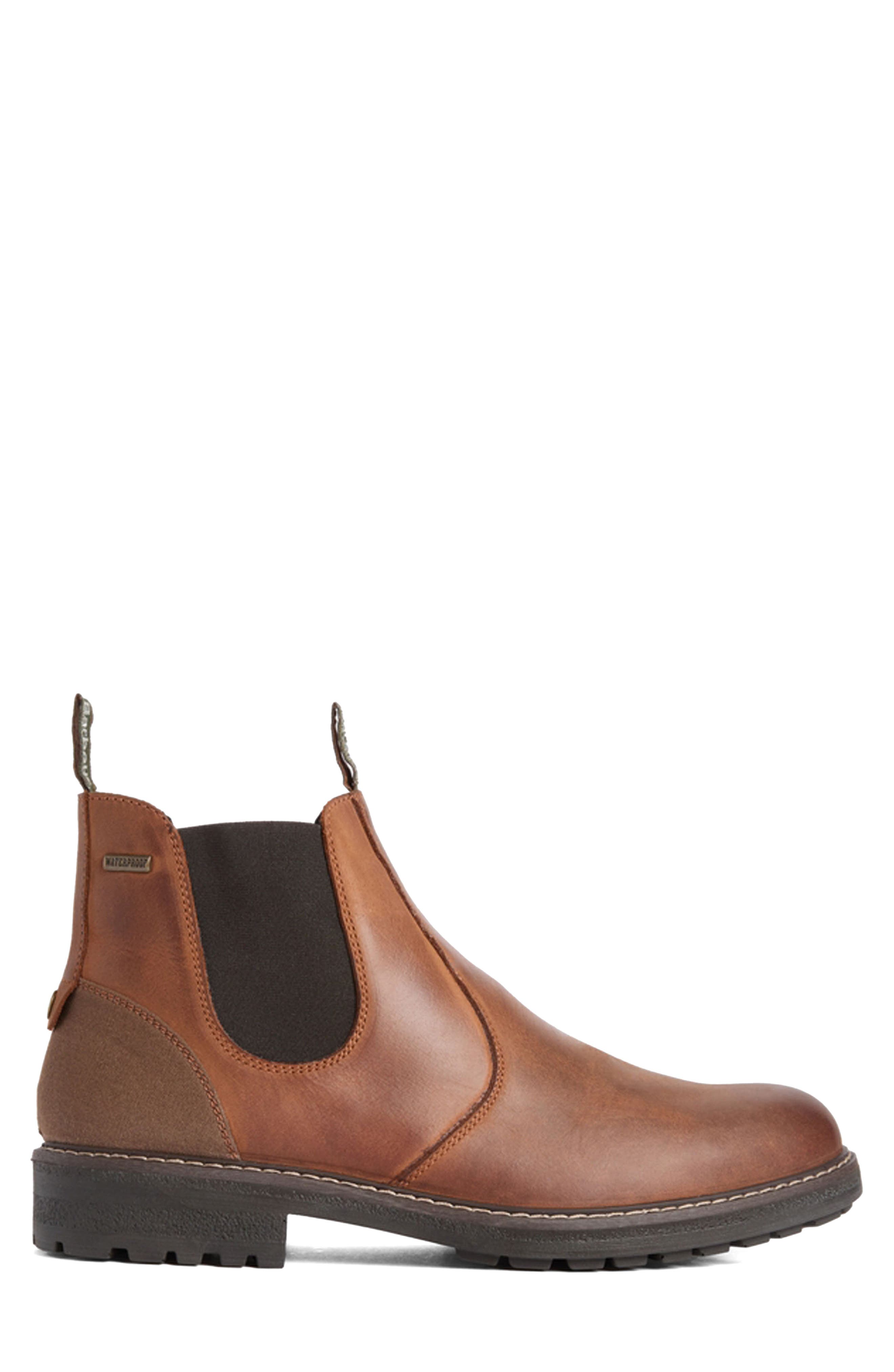 Embleton Waterproof Leather Chelsea Boot, Alternate, color, TEAK