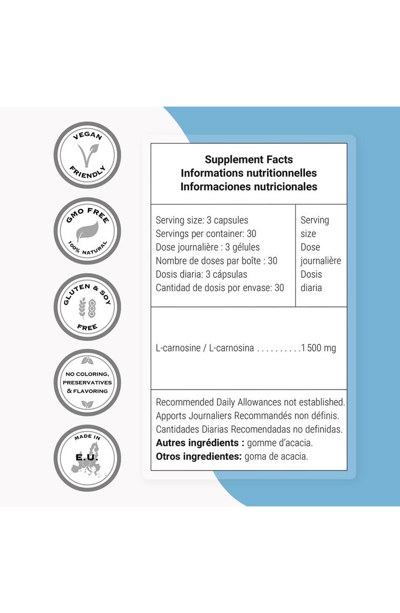 SuperSmart Carnosine 1500mg per Day, Alternate, color, NO COLOR