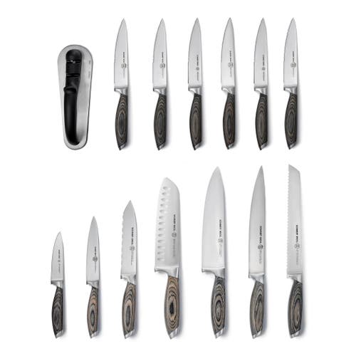 Schmidt Brothers Cutlery Bonded Ash 15-piece Knife Block Set In Brown