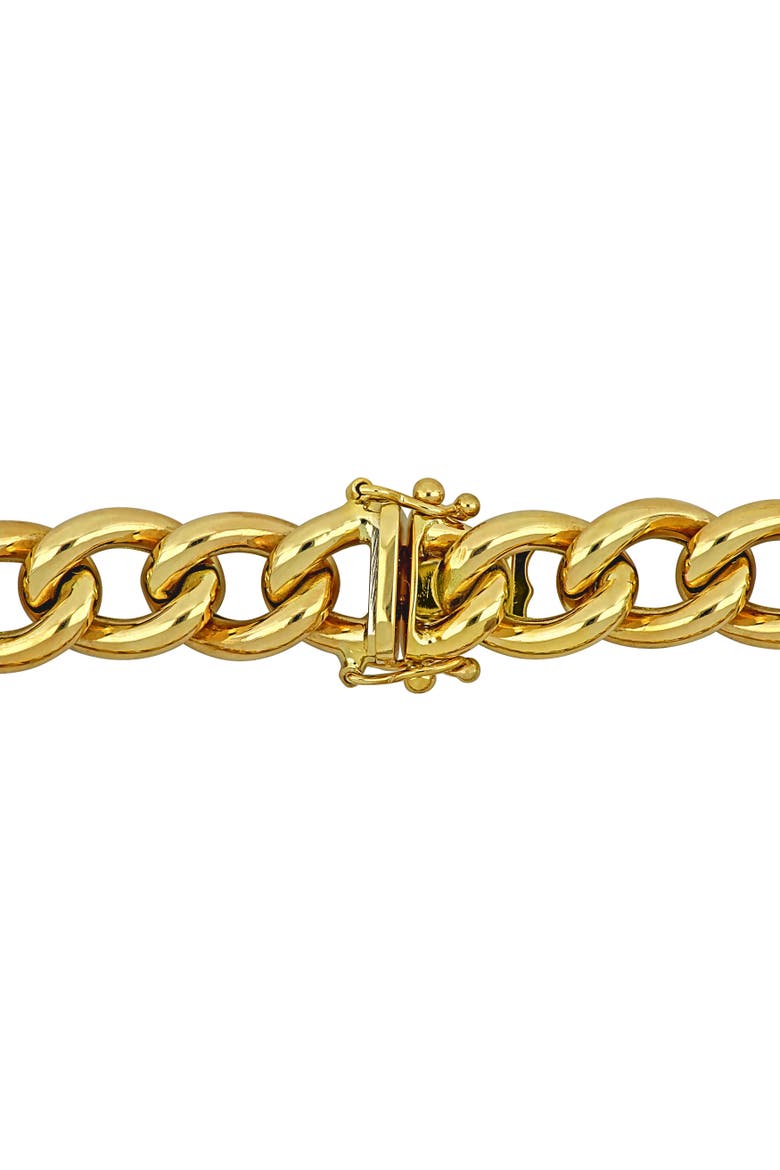 Diamond Cuban Link Bracelet 14k Two-Tone, Alternate, color, 14k Gold