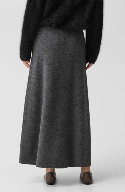 Theory Astor Wool Blend Maxi Skirt In Gray