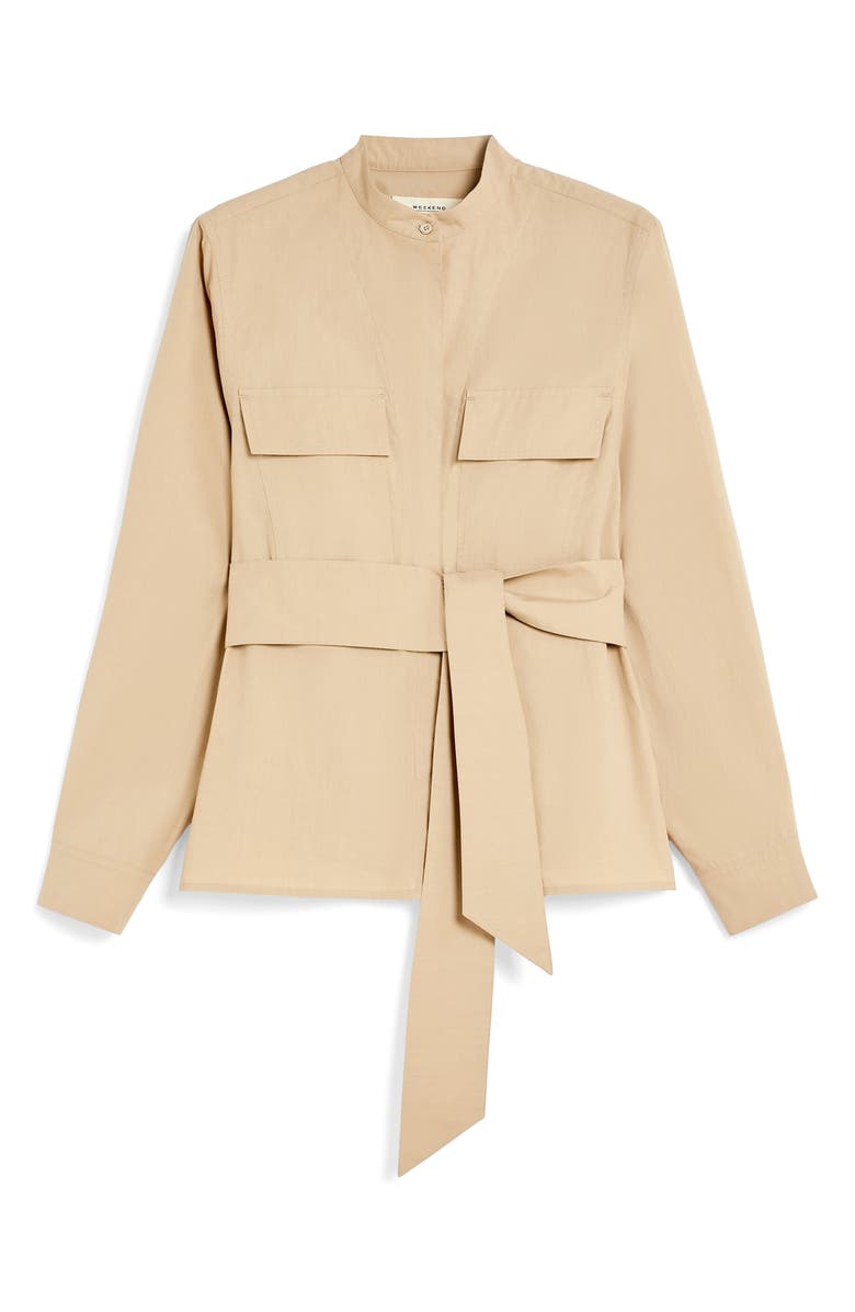 Weekend Max Mara Belted Cotton Jacket, Alternate, color, 